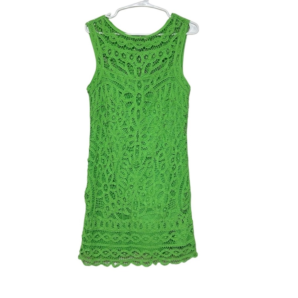Lily Pulitzer Bright Green Crochet Tabitha Dress Size Medium